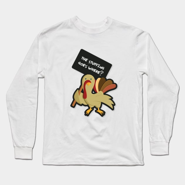 Turkey - The Stuffing Long Sleeve T-Shirt by Joe Camilo Designs